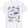 T-shirt Vintage Anni '90 Tatuaggio Animale Marino Oceano Natura