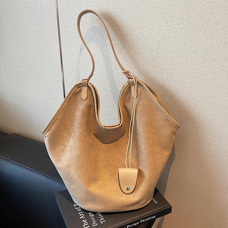 Женская вместительная ретро-сумка-тоут через плечо - Высококачественная осенняя мода для поездок на работу хаки