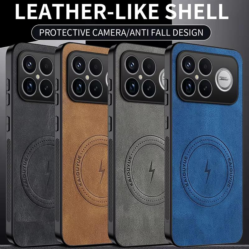 For Xiaomi Mi Poco F8 Ultra Case Luxury Leather Skin Magnetic Magsafe Protective Back Cover For Mi POCO F8 Pro Phone Shell