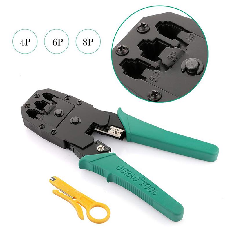 Portable Ethernet Network Cable Crimper Cutting tool Kits Shrink Stripper Punch Down