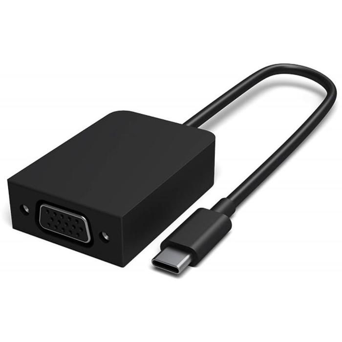 Adaptateur vidéo - Microsoft - USB-C vers VGA - Pour Surface Book 2 - Connecteur USB-C - Couleur Noir