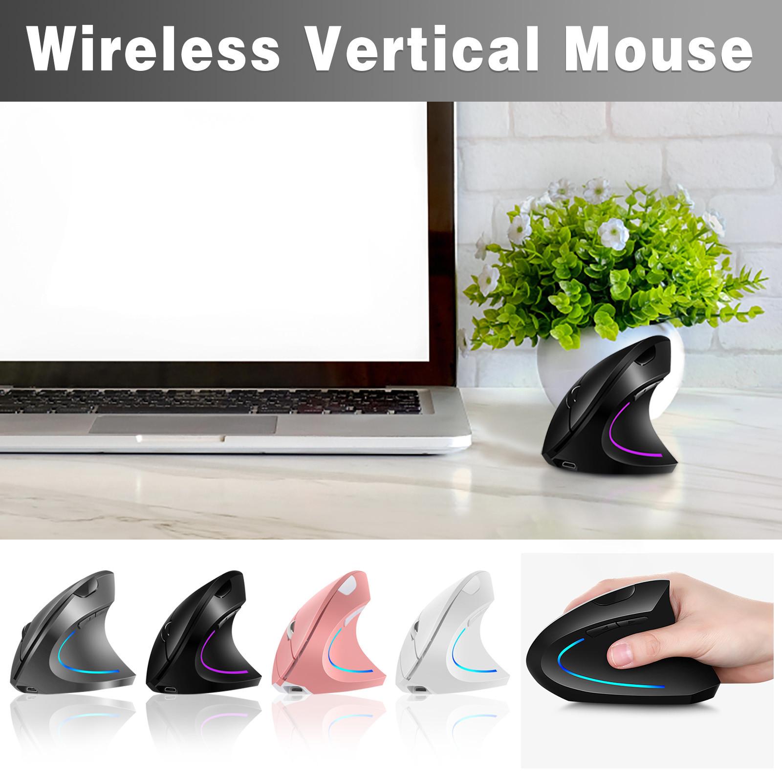 

Вертикальна миша для ноутбука, настільного ПК, бездротова ігрова миша USB чорний