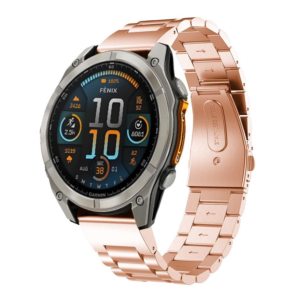 Cinturino in Metallo Quick Fit 26mm 22mm 20mm per Garmin Tactix 8 Fenix 8/E 7X 6X Braccialetto in Acciaio Inossidabile Enduro 3 Forerunner 965 Cinturino