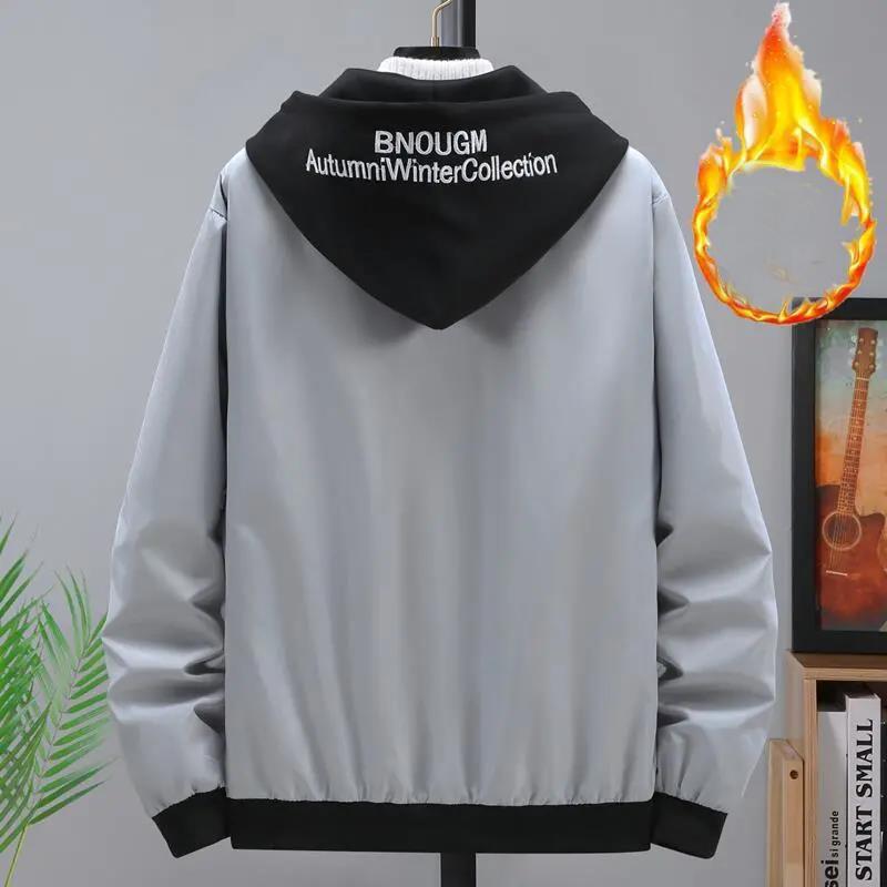 

Мужская куртка с капюшоном, зимнее утепленное пальто, обычная тонкая парка с принтом, мужские куртки с хлопковой подкладкой S серый