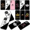 Queen King Princess Crown Phone Cover Case for Apple iPhone 16 15 14 Plus 13 12 Mini 17 Pro Max + 16E Air 16+ ProMax Casing