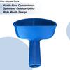 3D Printed RV Water Filling Funnel Blue Anti-Spill Water Inlet Funnel Wide Mouth Multifunctional Water Tank Funnel RV Camping