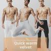 Men's Solid Color Slim Fit Autumn Trousers - Warm, Large Size, Thick or Fleece Option