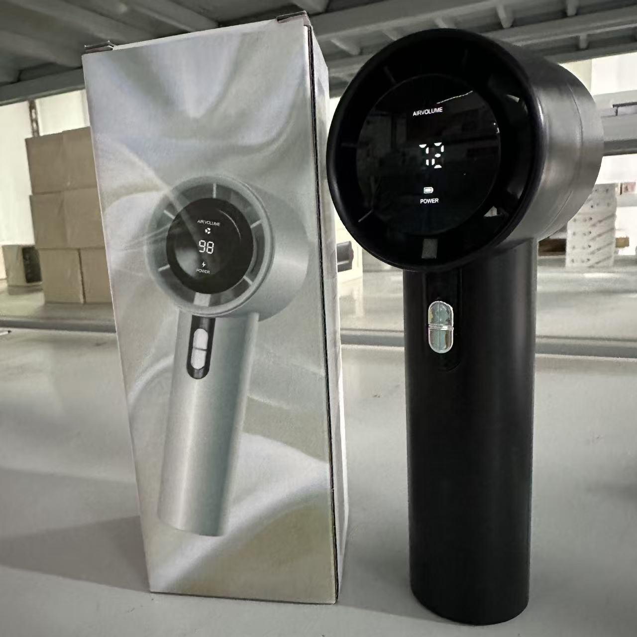 638 High-Speed USB Rechargeable Mini Turbine Fan with 100-Speed Digital Display 638 Fan
