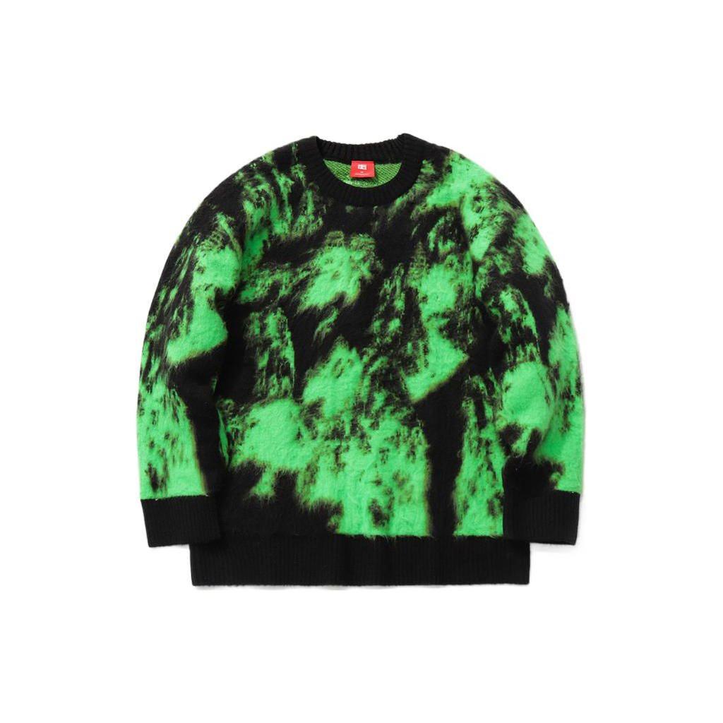 Li Ning Knitted Crew Neck Pullover Sweater Women sweater Fluorescent-Green AMBQ028-1