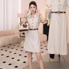 [Spot] Casual shirt dress summer new waist loose foreign style fashion age reduction temperament short skirt women