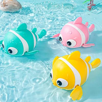 Baby-Badespielzeug, süßer schwimmender Fisch, Cartoon-Tier, schwimmendes Aufziehspielzeug, Wasserspiel, klassisches Uhrwerkspielzeug für Kleinkinder
