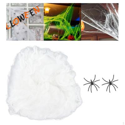 Halloween Decoration Cobweb That In The Dark Cobwebs with Fake Spiders Creepy for Yard