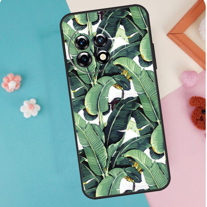Banana Leaf Case For OnePlus 12 11 9 10 Pro 9RT 10T 10R 12R OnePlus Nord N10 N20 CE 2 3 Lite 2T Cover