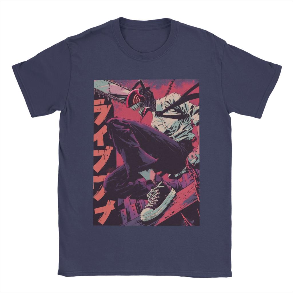 Men Anime Chainsaw Man T Shirts Kobeni Manga Denji Power Reze Cotton Clothing Short Sleeve T Shirt O Neck Casual Tee Shirt