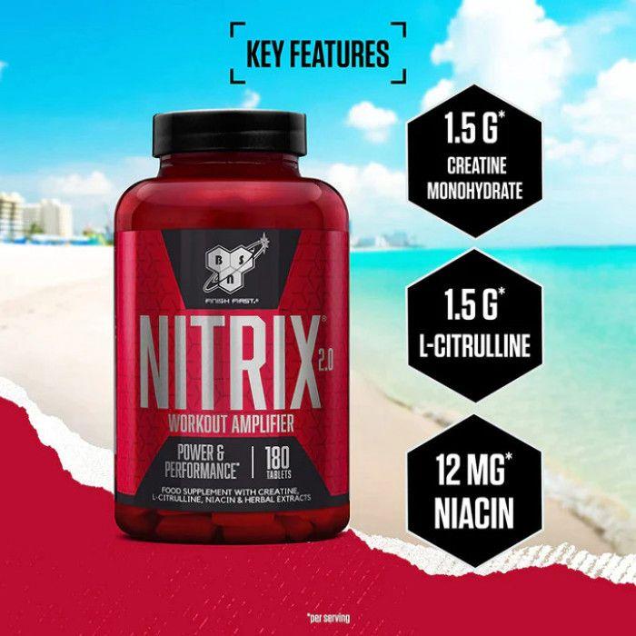 Pre‑workout - bsn nitrix 2.0 - 180 tabs