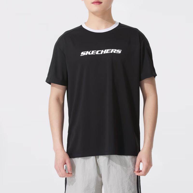 

Skechers Men s Knit Round Neck Short Sleeve T-Shirt Men M
