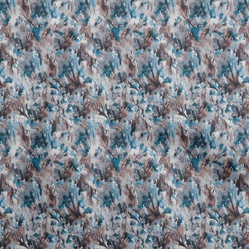 oneOone Cotton Flex Dusty Teal Green Fabric Abstract Floral Sewing Material Print Fabric By The Yard 40 Inch