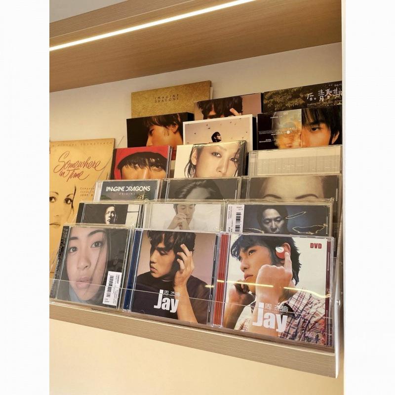 Album CD Display Cabinet Home Acrylic Disc Display Rack CD Storage Magazine Storage Rack Celebrity Singer CD Album Storage Box