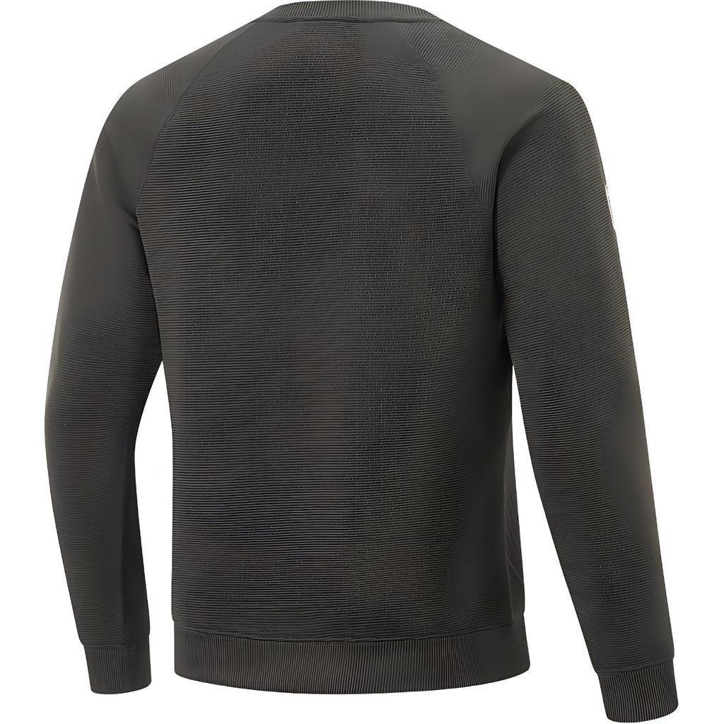 Li Ning Basketball Series Solid Color Logo Round Neck Comfortable Breathable Versatile Casual Sweatshirt Men Sweatshirt Graphite-Gray AWDU523-2