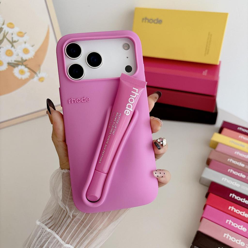 Hailey's Silicone iPhone Case with Lipstick Holder for iPhone 13, 14, 15, 17 + Gift Box