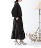 Oshare Walker Tiered Long Sleeve Tiered Layered Dress with Voluminous Sleeves and and Occasion Design n'OrLABEL Dress, Women's Tucks, Black, Formal,