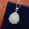 Huitan Dainty  Pear-shaped Pendant Necklace with Shiny Cubic Zirconia for Lady Party Wedding Accessories Anniversary Gift