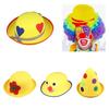 Amusement Park Clown Hat Carnival Men Circus Vintage Hat Party Flat Top Show Style Top Bonnet Men Cosplay Party Hat