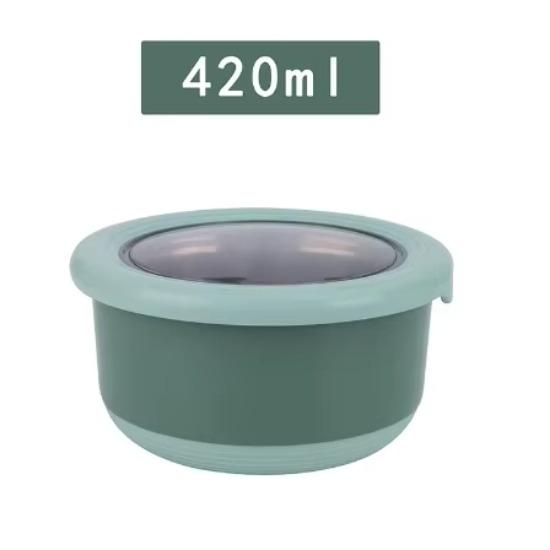 Frischhaltebox Edelstahl Lebensmittelversiegelungsschüssel Verbrühschutz Lunchbox mit Deckel Küchen Lebensmittelversiegelungsschüssel Frischhaltebox