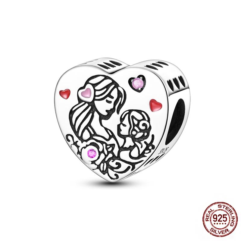 Pink Butterfly Charms Beadscopper Original Heart-Shaped Dog Paw Travel Charm Fit Bracelets Pendant For Women Jewelry Making