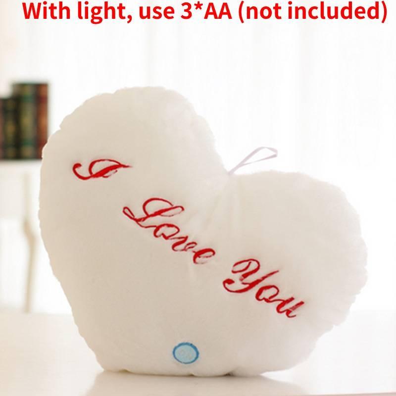 Colorful Illuminated Plush Pillows In Adorable Star Moon And Heart Shapes For Kids
