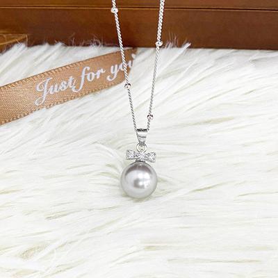 Light Luxury Diamonds Cross Pearl Necklace for Women with High Luxury and Small Design Sense Collar Chain