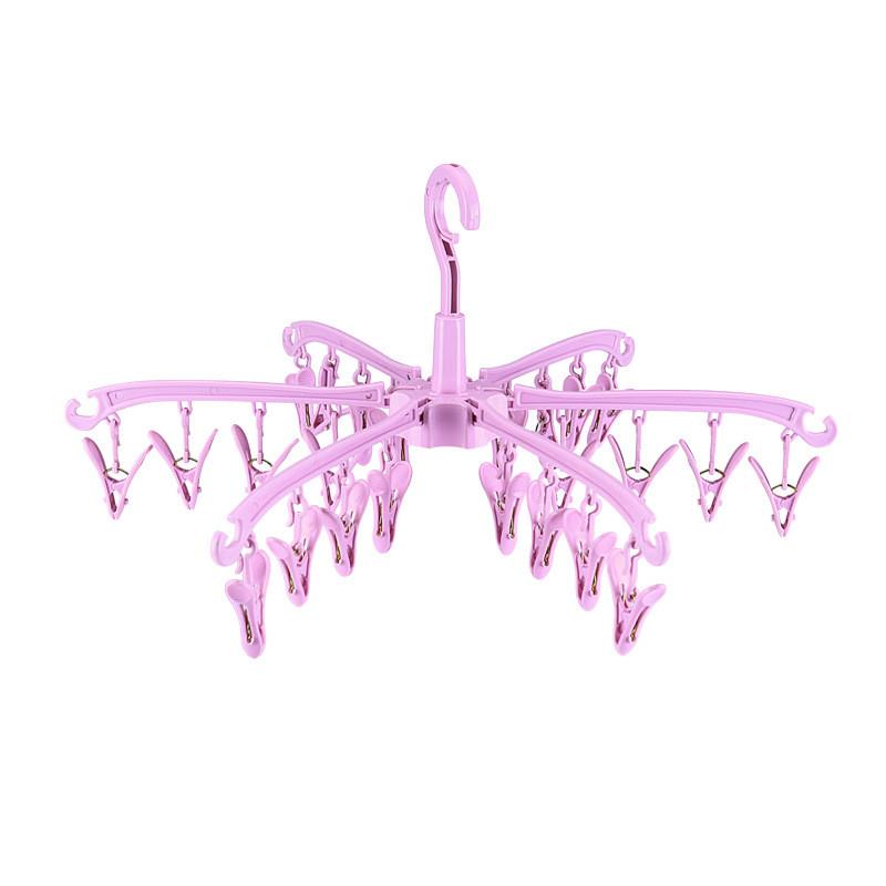 Stylish Plastic Pants Hanger With 24 Clips For Closet Organization And Space Saving