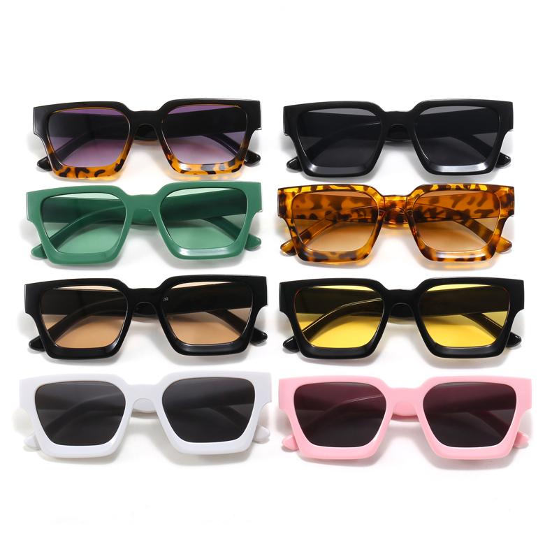 Vintage Square Sunglasses Women Brand Oversized Sun Glasses Men Retro Green Eyeglasses Shades Goggle UV400 Oculos