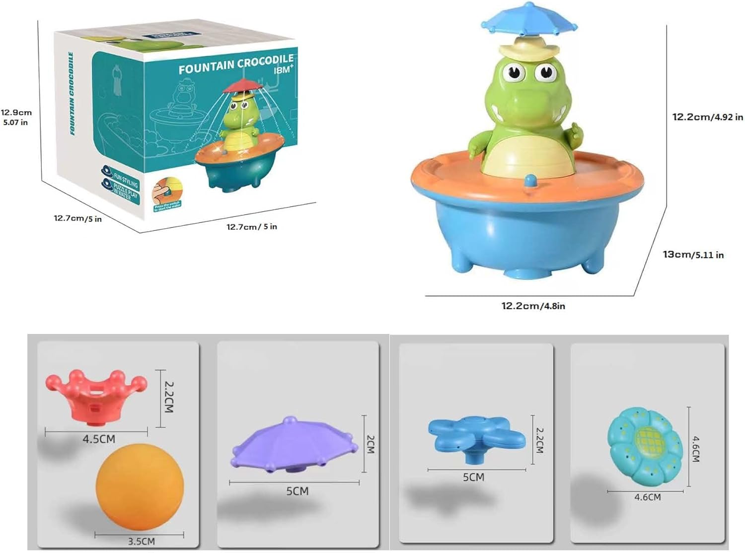 Baby bath toys, glowing crocodile water spray toys, multiple water spray modes, children s bathroom swimming supplies gifts