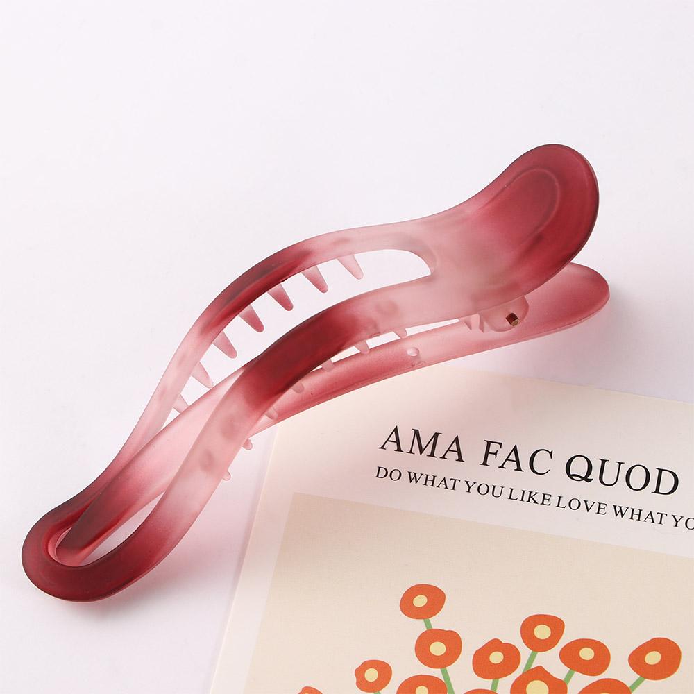 Candy Color Seamless Plastic Duckbill Clip Hair Claw for Women Girls Simple Large Hair Clip Face Wash Hairpin