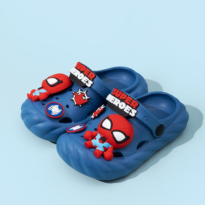 

Children S Hole Sandals Boys Summer Home Slipper Cartoon Spider-Man Slipper Children S Gifts Beach Shoes Size 18-29 140