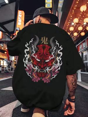 Hannya Oni Mask Graphic T-and Kids Tshirt Men Women Streetwear Aesthetic Urban Oversized Short Sleeve Cotton Casual Tops