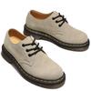 1461 Low-top Small Leather Shoes Women's Velvet Real Cowhide Short Boots Large Size Round Head Versatile Casual Tooling Shoes Men