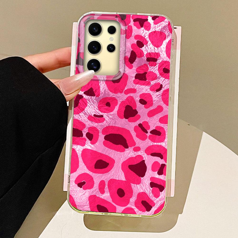Retro Gradient purple Leopard Girl Vortex Texture Phone Case for Samsung Galaxy S25 Edge S24 S23 S22 S21 S20 FE Plus Ultra Cover