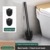 Wall-Mounted Soft Bristle Toilet Cleaning Set with Long Handle and Storage Rack
