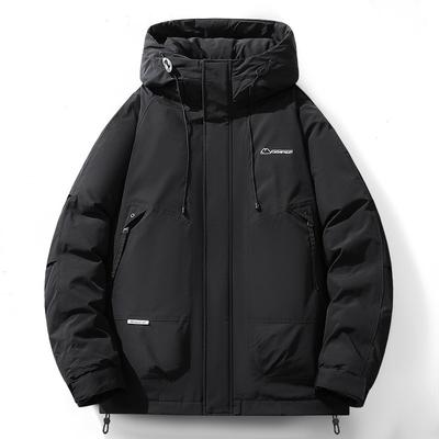 Down Jacket Men's New Winter White Duck Down Thickened Hooded Jacket Fashion Trend Casual Versatile Down Coat