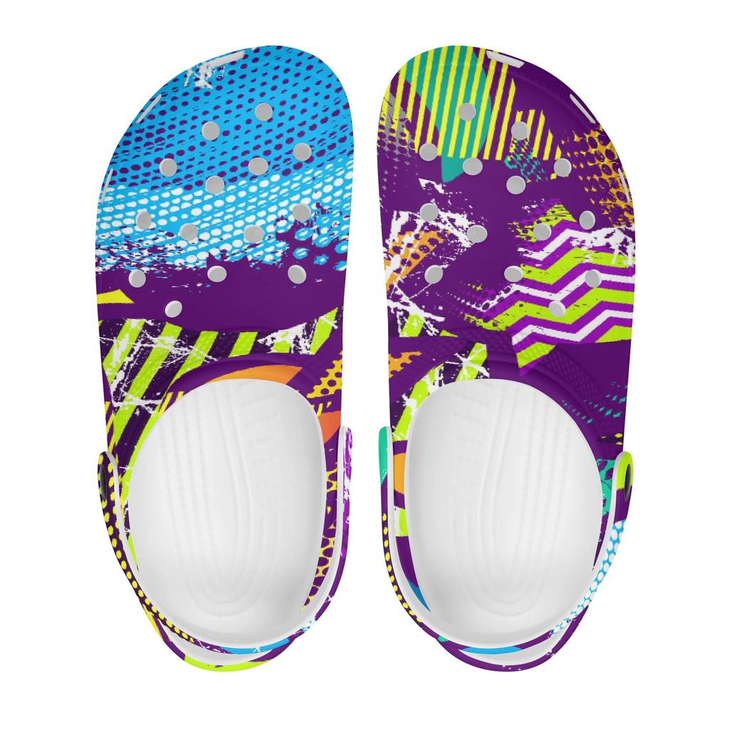 Unisex Beach Garden EVA Clogs Printed Lightweight Breathable Slip On Shoes for Home Bathroom Pool Summer Wear Soft Summer Wear