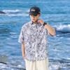 Camicia Estiva Uomo Sottile Larga Casual a Maniche Corte Giacca