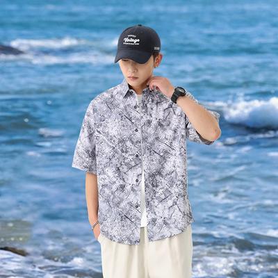 Camisa de Verano para Hombre Fina Holgada Casual de Manga Corta