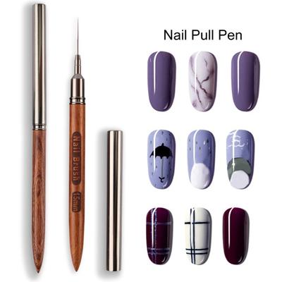 Pennello Super Fine 6/9/12/15/18mm per Nail Art, Liner per Disegno Fai da Te di Linee, Strisce, Motivi Floreali, Penna Multifunzionale per Pittura Manicure Professionale, Disegno Unghie