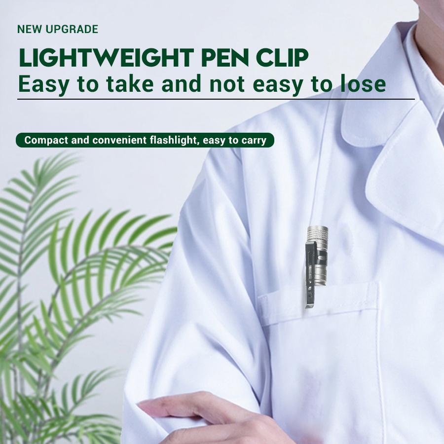 Portable Mini LED EDC Flashlight With Pen Clip Handheld Ultra Pocket Torch Use AAA Battery For Outdoor Emergency Lamp Kids Gift