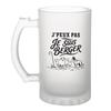 Chope De Bière - PLANETEE - J’peux Pas Je Suis Berger (minimaliste) - Verre Trempé Givré - 470 Ml - Imprimée En Bretagne