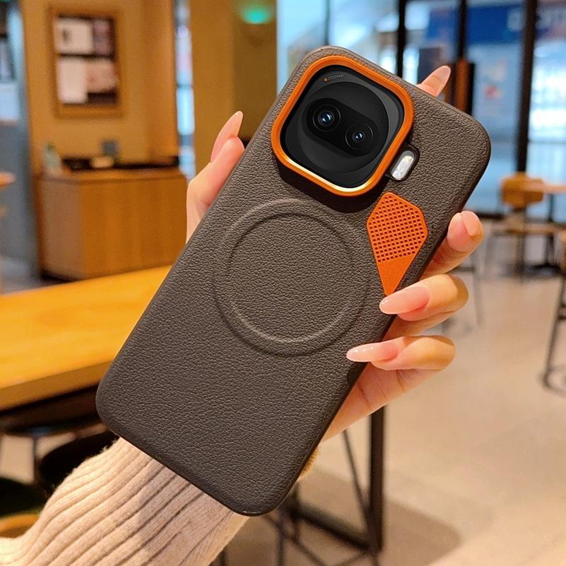 

Orange Vent Magnetic Suction Ring Lens Heightening Protective Case For IQOO Z11 Turbo Z10 Turbo + VIVO IQOO 15 13 Slim Cover vivo iQOO 13