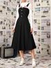 Plus Size Women's Casual Solid Color Woven Camisole Dress