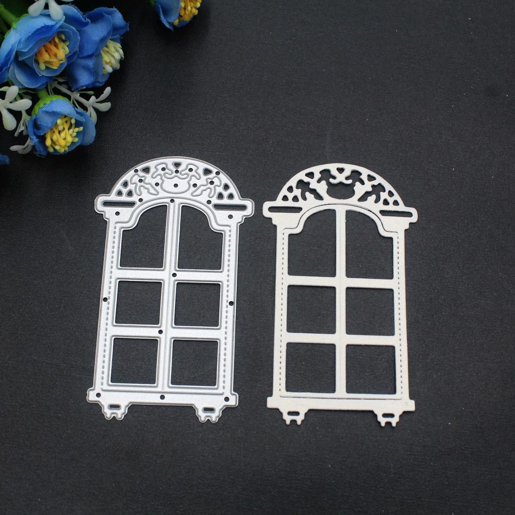 Fenster Metall Stanzschablonen Schablone für DIY Scrapbooking Fotoalbum Prägepapier Karten Basteln Stanzteile